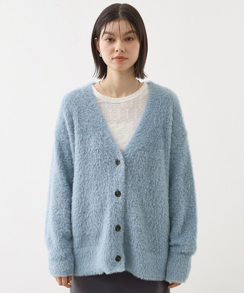 THE SHOP TK （ザ ショップ ティーケー ）の「【ふわふわあったか】フェザーカーディガン（カーディガン/ボレロ・レディース・アイボリー/ブルー/スミクロ/オレンジ・12/13）」の17枚目の写真