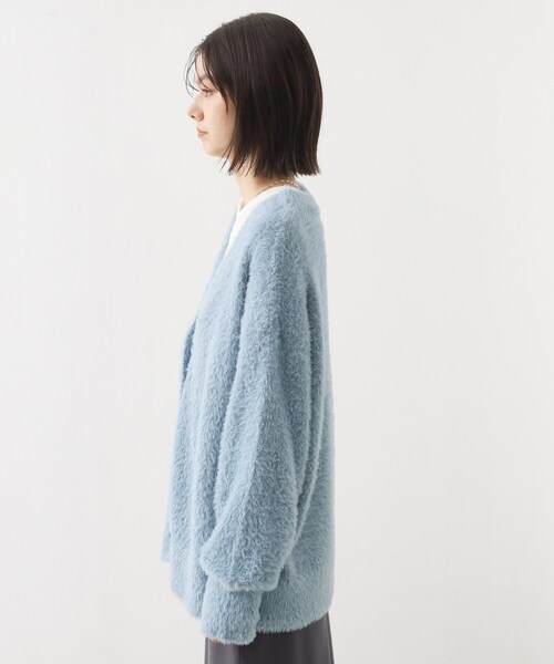 THE SHOP TK （ザ ショップ ティーケー ）の「【ふわふわあったか】フェザーカーディガン（カーディガン/ボレロ・レディース・アイボリー/ブルー/スミクロ/オレンジ・12/13）」の18枚目の写真