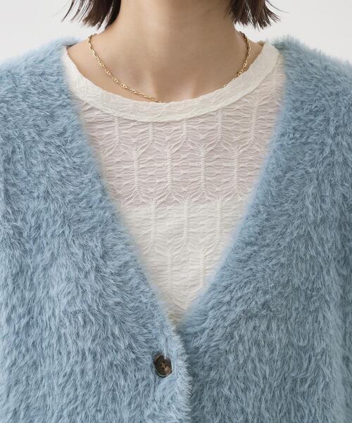 THE SHOP TK （ザ ショップ ティーケー ）の「【ふわふわあったか】フェザーカーディガン（カーディガン/ボレロ・レディース・アイボリー/ブルー/スミクロ/オレンジ・12/13）」の20枚目の写真