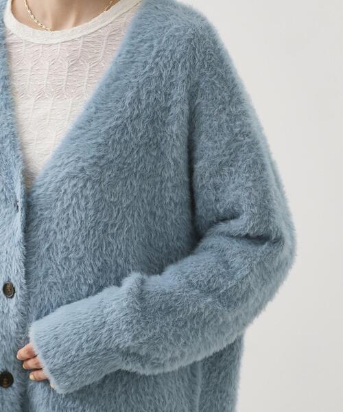 THE SHOP TK （ザ ショップ ティーケー ）の「【ふわふわあったか】フェザーカーディガン（カーディガン/ボレロ・レディース・アイボリー/ブルー/スミクロ/オレンジ・12/13）」の21枚目の写真