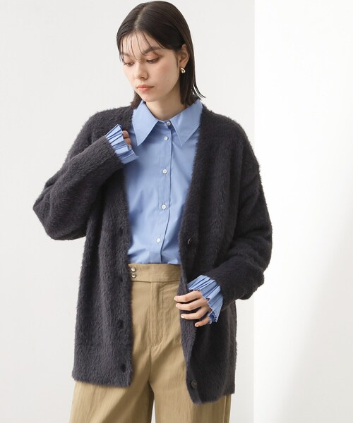 THE SHOP TK （ザ ショップ ティーケー ）の「【ふわふわあったか】フェザーカーディガン（カーディガン/ボレロ・レディース・アイボリー/ブルー/スミクロ/オレンジ・12/13）」の5枚目の写真