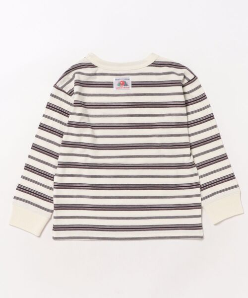 FRUIT OF THE LOOM(フルーツオブザルーム)の「【FRUIT OF THE LOOM】ボーダーロンT / キッズ / ユニセックス / カジュアル(Tシャツ/カットソー・キッズ・ブラウン/アイボリー/サックスブルー・130cm/150cm/110cm)」の4枚目の写真