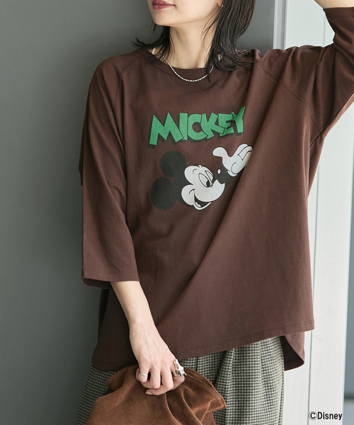 JOURNAL STANDARD（ジャーナルスタンダード）の「【一部店舗＋WEB限定】MICKEY /  JSラグランTEE（Tシャツ/カットソー・レディース・アイボリー/ブラウン・FREE）」の17枚目の写真