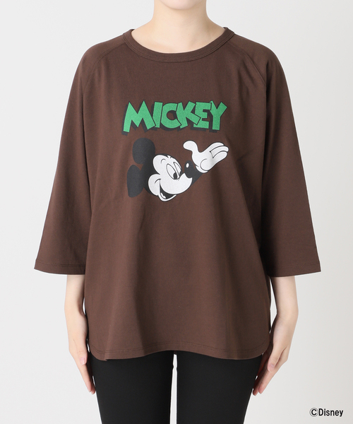 JOURNAL STANDARD（ジャーナルスタンダード）の「【一部店舗＋WEB限定】MICKEY /  JSラグランTEE（Tシャツ/カットソー・レディース・アイボリー/ブラウン・FREE）」の18枚目の写真