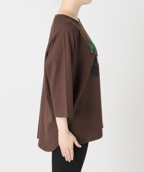 JOURNAL STANDARD（ジャーナルスタンダード）の「【一部店舗＋WEB限定】MICKEY /  JSラグランTEE（Tシャツ/カットソー・レディース・アイボリー/ブラウン・FREE）」の21枚目の写真