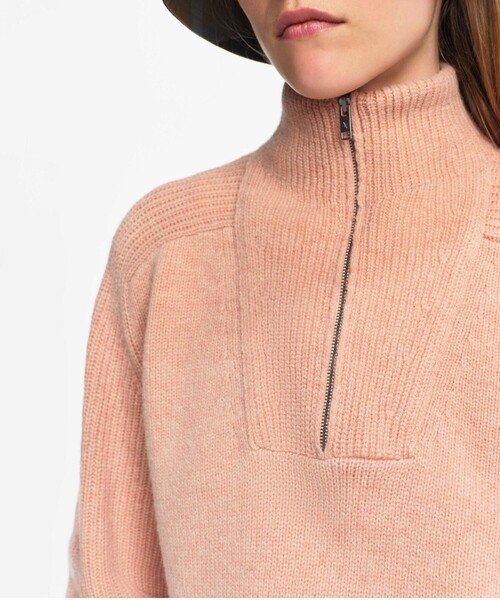 セール】ウールブレンド ハーフジップニットセーター（ニット/セーター