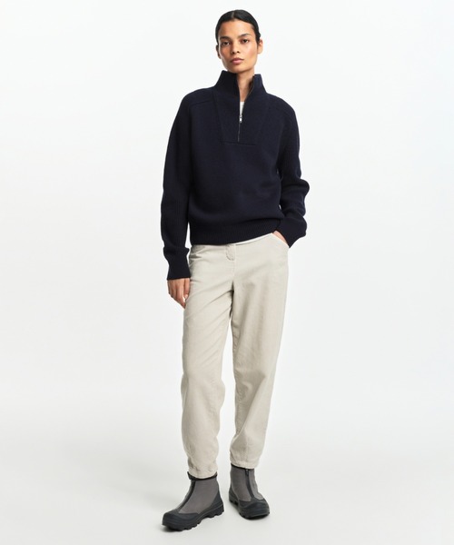 AIGLE（エーグル）の「ウールブレンド ハーフジップニットセーター（ニット/セーター・レディース・オフホワイト/ピンク/ダークネイビー・L/M/XS/S）」の16枚目の写真