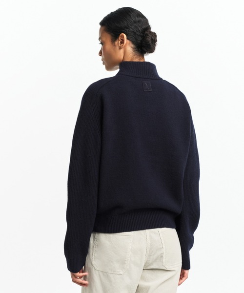 AIGLE（エーグル）の「ウールブレンド ハーフジップニットセーター（ニット/セーター・レディース・オフホワイト/ピンク/ダークネイビー・L/M/XS/S）」の17枚目の写真