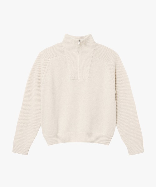 AIGLE（エーグル）の「ウールブレンド ハーフジップニットセーター（ニット/セーター・レディース・オフホワイト/ピンク/ダークネイビー・L/M/XS/S）」の20枚目の写真