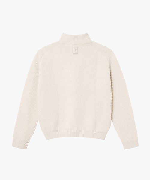 AIGLE（エーグル）の「ウールブレンド ハーフジップニットセーター（ニット/セーター・レディース・オフホワイト/ピンク/ダークネイビー・L/M/XS/S）」の21枚目の写真