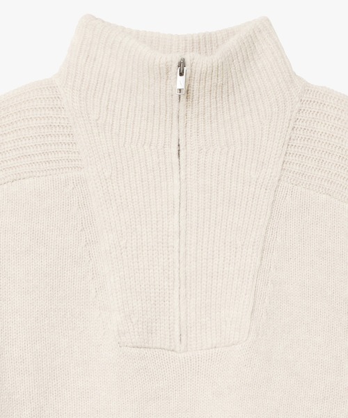 AIGLE（エーグル）の「ウールブレンド ハーフジップニットセーター（ニット/セーター・レディース・オフホワイト/ピンク/ダークネイビー・L/M/XS/S）」の22枚目の写真