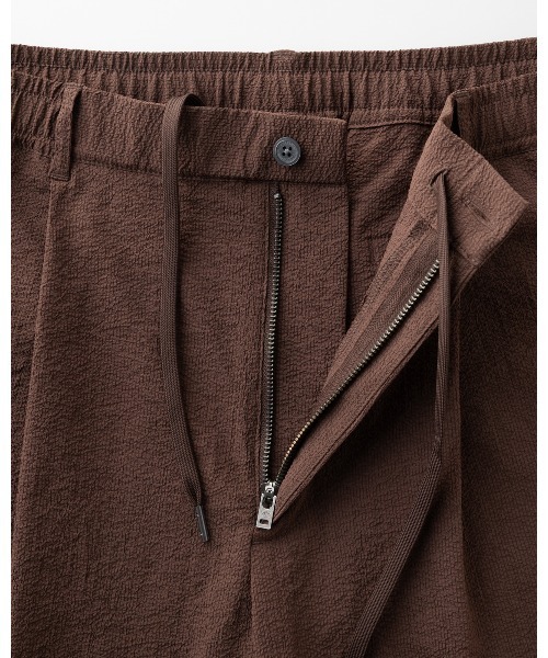 THOUSAND MILE（サウザンドマイル）の「[M's]TUCK LONG PANTS SEERSUCKER/タックロングパンツ シアサッカー（その他パンツ・メンズ・ブラウン/ネイビー/ブラック・M/XL/L/S）」の6枚目の写真