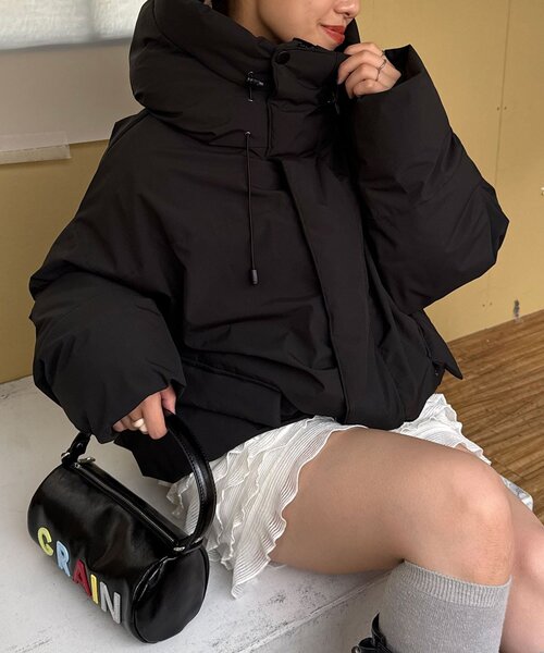 CIAOPANIC（チャオパニック）の「中綿フードハッピージャケット（ブルゾン・レディース・ブルー/カーキ/グレー/ブラック/チャコールグレー・MEDIUM/LARGE）」の16枚目の写真