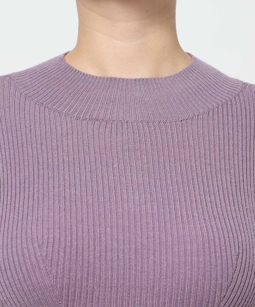 mysty woman(ミスティウーマン)の「2WAYシルク混リブニット 587461(ニット/セーター・レディース・パープル/アイボリー/ブラック・FREE)」の11枚目の写真