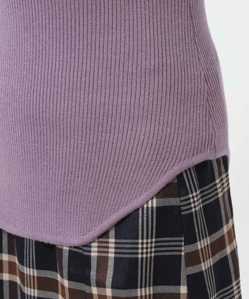 mysty woman(ミスティウーマン)の「2WAYシルク混リブニット 587461(ニット/セーター・レディース・パープル/アイボリー/ブラック・FREE)」の14枚目の写真