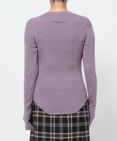 mysty woman(ミスティウーマン)の「2WAYシルク混リブニット 587461(ニット/セーター・レディース・パープル/アイボリー/ブラック・FREE)」の17枚目の写真