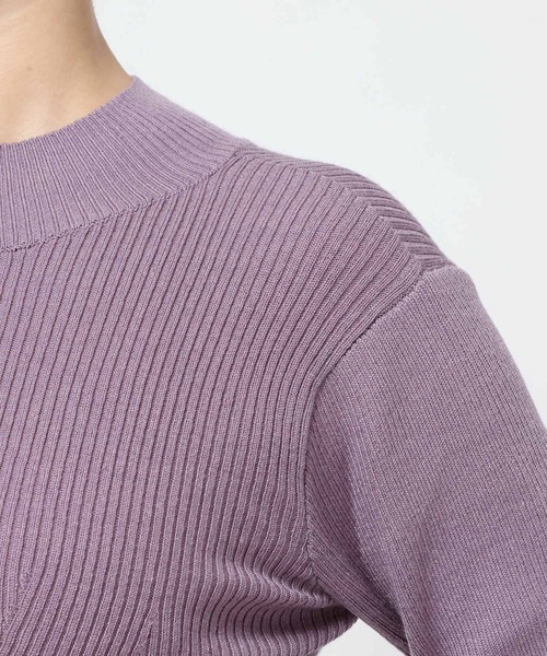 mysty woman(ミスティウーマン)の「2WAYシルク混リブニット 587461(ニット/セーター・レディース・パープル/アイボリー/ブラック・FREE)」の20枚目の写真