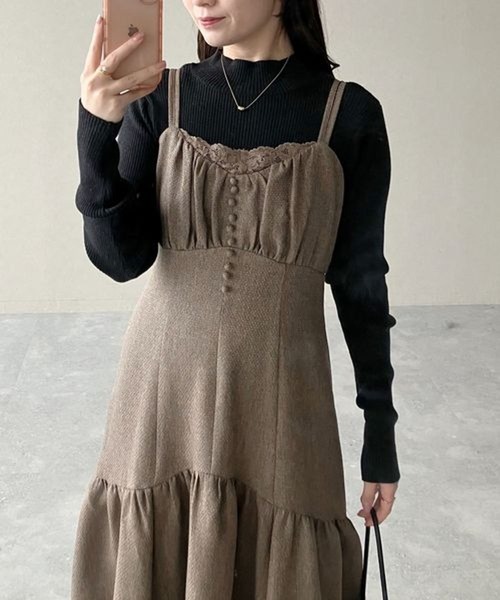 mysty woman(ミスティウーマン)の「2WAYシルク混リブニット 587461(ニット/セーター・レディース・パープル/アイボリー/ブラック・FREE)」の21枚目の写真