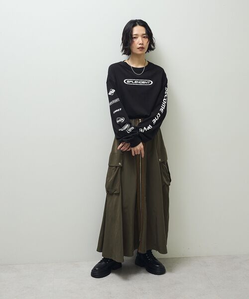 Sugar spoon（シュガースプーン）の「・SUGAR SPOON スポーツロゴptロンTEE（Tシャツ/カットソー・レディース・ライトグレー/オフホワイト/ブラック・FREE）」の19枚目の写真