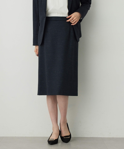 A/C DESIGN BY ALPHA CUBIC(エーシーデザインバイアルファキュービック)の「【アルファブリック】ストレッチタイトスカート【ウエストゴム】(スカート・レディース・ネイビー/ブラック/ライトグレー・64/67/70/61)」の3枚目の写真