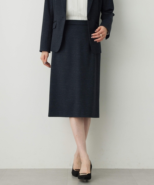 A/C DESIGN BY ALPHA CUBIC(エーシーデザインバイアルファキュービック)の「【アルファブリック】ストレッチタイトスカート【ウエストゴム】(スカート・レディース・ネイビー/ブラック/ライトグレー・64/67/70/61)」の7枚目の写真