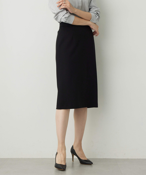A/C DESIGN BY ALPHA CUBIC(エーシーデザインバイアルファキュービック)の「【アルファブリック】ストレッチタイトスカート【ウエストゴム】(スカート・レディース・ネイビー/ブラック/ライトグレー・64/67/70/61)」の8枚目の写真
