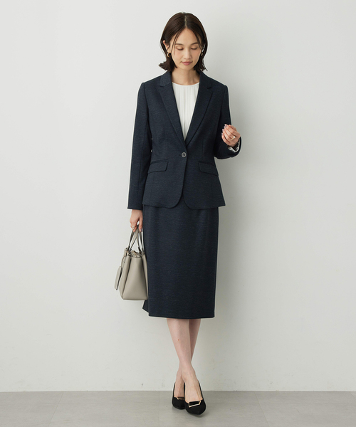 A/C DESIGN BY ALPHA CUBIC(エーシーデザインバイアルファキュービック)の「【アルファブリック】ストレッチタイトスカート【ウエストゴム】(スカート・レディース・ネイビー/ブラック/ライトグレー・64/67/70/61)」の14枚目の写真