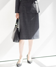 A/C DESIGN BY ALPHA CUBIC（エーシーデザインバイアルファキュービック）の「【アルファブリック】ストレッチタイトスカート【ウエストゴム】（スカート）」