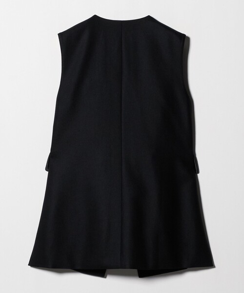 セール】Vネック ノーカラー テーラード ベスト（テーラードジャケット