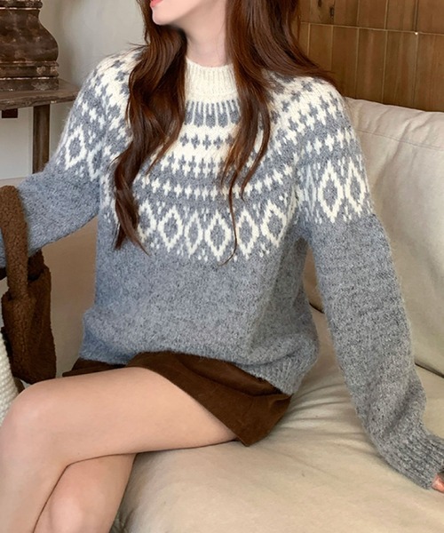 ノルディック柄ニット（ニット/セーター）｜2ly2（トゥーリートゥー