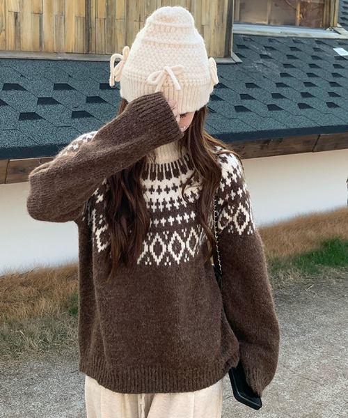 セール】ノルディック柄ニット（ニット/セーター）｜2ly2（トゥーリー