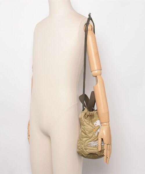 HOUSTON（ヒューストン）の「【UT205】【HOUSTON/ヒューストン】EMB QUILTING EFFECT BAG 6846『ALASKA』（ハンドバッグ・メンズ・ブラック/オリーブドラブ・FREE）」の21枚目の写真