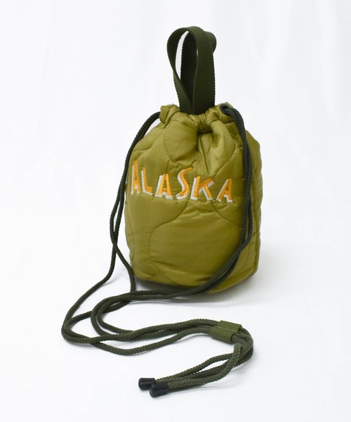 HOUSTON（ヒューストン）の「【UT205】【HOUSTON/ヒューストン】EMB QUILTING EFFECT BAG 6846『ALASKA』（ハンドバッグ・メンズ・ブラック/オリーブドラブ・FREE）」の4枚目の写真