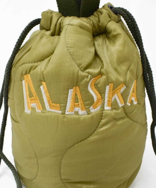 HOUSTON（ヒューストン）の「【UT205】【HOUSTON/ヒューストン】EMB QUILTING EFFECT BAG 6846『ALASKA』（ハンドバッグ・メンズ・ブラック/オリーブドラブ・FREE）」の5枚目の写真