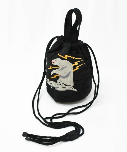 HOUSTON（ヒューストン）の「【UT205】【HOUSTON/ヒューストン】EMB QUILTING EFFECT BAG 6846『ALASKA』（ハンドバッグ・メンズ・ブラック/オリーブドラブ・FREE）」の9枚目の写真