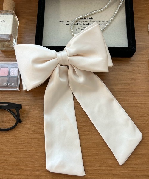 セール】【urge select】リボン シンプル サテン バレッタ（バレッタ