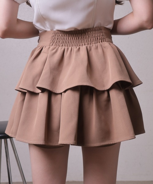 LIPSERVICE(リップサービス)の「サイドリボンフリルティアードミニスカート(スカート・レディース・ホワイト/ブラック/ベージュ・S/M)」の12枚目の写真