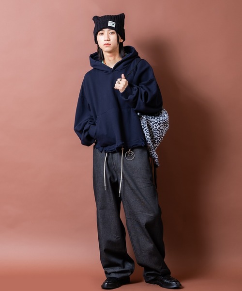 an meets zakka(アンミツザッカ)の「an meets zakka ベロアレオパードナップサック(バックパック/リュック・レディース・ベージュ/ホワイト・ONESIZE)」の11枚目の写真