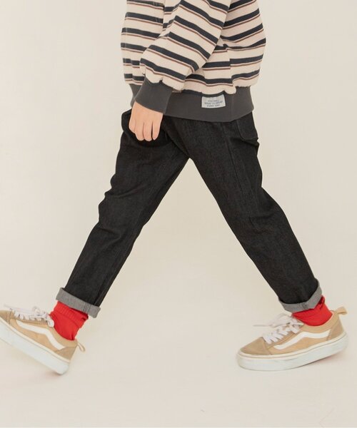 BREEZE（ブリーズ）の「【ストレッチ】すぽ軽テーパードパンツ_ジュニア対応（その他パンツ・キッズ・オレンジ/インディゴブルー/カーキ/ブラック/その他10/キャメル・90/100/110/150/160/120/130/140）」の2枚目の写真