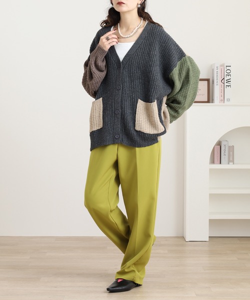 myke（ミーカ）の「myke ネップ 配色デザインゆったりカーディガン（カーディガン/ボレロ・レディース・オレンジ/その他1/その他2/アイボリー・M）」の20枚目の写真