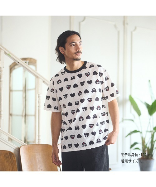 DOUBLE_B(ダブルビー)の「ドッドエア半袖Tシャツ(大人用)(Tシャツ/カットソー・レディース・ホワイト×ブラック・S(155-165cm)/M(165-175cm)/L(175-185cm))」の1枚目の写真