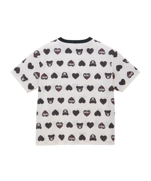 DOUBLE_B(ダブルビー)の「ドッドエア半袖Tシャツ(大人用)(Tシャツ/カットソー・レディース・ホワイト×ブラック・S(155-165cm)/M(165-175cm)/L(175-185cm))」の2枚目の写真