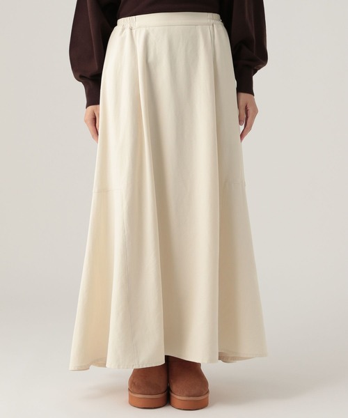 Elura（エルーラ）の「ギャザーフレアスカート/607996（スカート・レディース・キャメル/オフホワイト・FREE）」の9枚目の写真