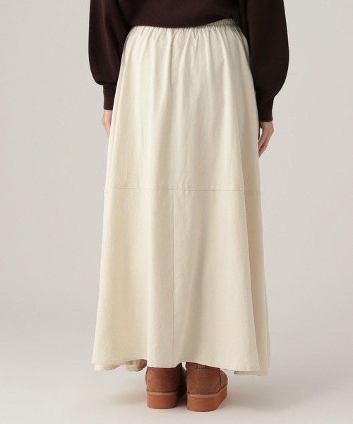 Elura（エルーラ）の「ギャザーフレアスカート/607996（スカート・レディース・キャメル/オフホワイト・FREE）」の11枚目の写真
