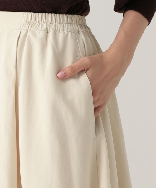 Elura（エルーラ）の「ギャザーフレアスカート/607996（スカート・レディース・キャメル/オフホワイト・FREE）」の14枚目の写真