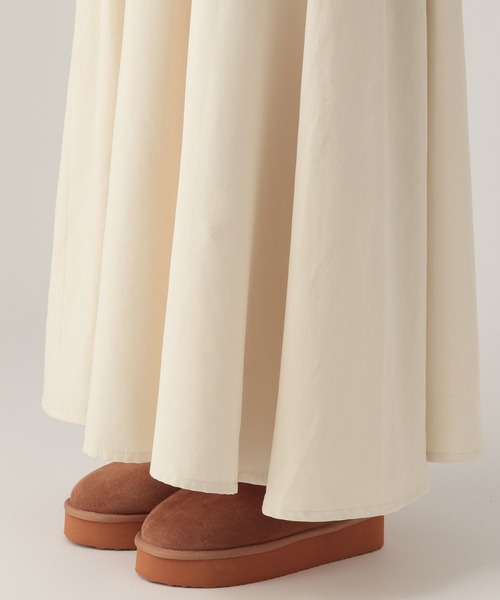 Elura（エルーラ）の「ギャザーフレアスカート/607996（スカート・レディース・キャメル/オフホワイト・FREE）」の15枚目の写真