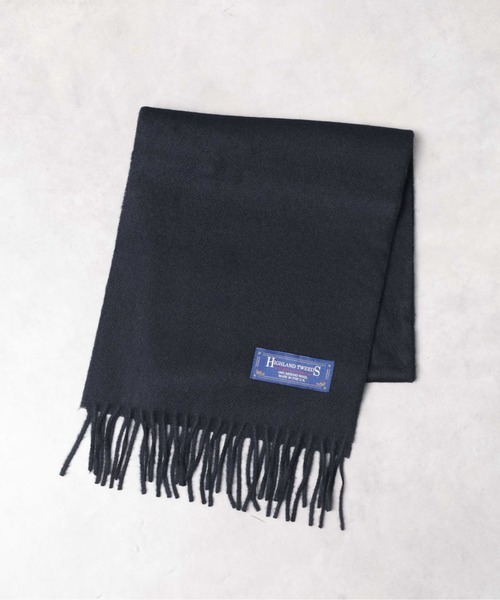 HIGHLAND TWEEDS(ハイランドツィード)の「【63】【HIGHLAND TWEEDS/ハイランドツイード】WOOL SCARF(マフラー・メンズ・その他2/その他1/ベージュ/ダークグレー/ブラック/その他/ワインレッド・FREE)」の2枚目の写真