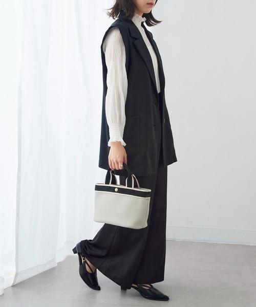 MAISON BREEZE（メゾンブリーズ）の「【MAISON BREEZE】ポーチ付き 2wayテープショルダーバッグ ハンドバッグ SNBD（ショルダーバッグ・レディース・ベージュ/ブラック/グレー・FREE）」の17枚目の写真