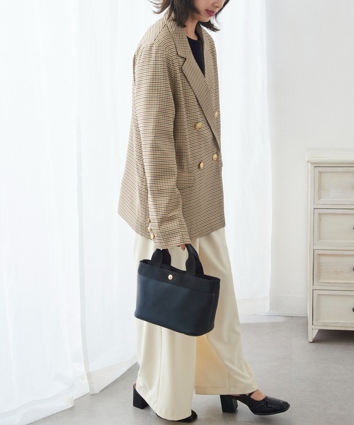 MAISON BREEZE（メゾンブリーズ）の「【MAISON BREEZE】ポーチ付き 2wayテープショルダーバッグ ハンドバッグ SNBD（ショルダーバッグ・レディース・ベージュ/ブラック/グレー・FREE）」の12枚目の写真