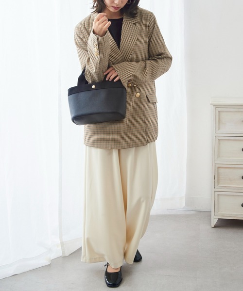 MAISON BREEZE（メゾンブリーズ）の「【MAISON BREEZE】ポーチ付き 2wayテープショルダーバッグ ハンドバッグ SNBD（ショルダーバッグ・レディース・ベージュ/ブラック/グレー・FREE）」の11枚目の写真